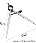 8 Inch Adjustable Leather Compass And 8 Inch Steel Ruler Drafting Set For Leather Work Woodworking And Metalworking Carbon Steel Divider