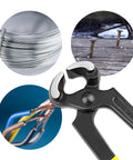 8 Inch Nail Puller And Pliers For Carpentry And DIY Tasks With 24 Millimeter Jaw Clearance And Sharp Knife And Anvil Edges