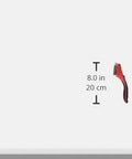 5x11 Row, Stainless Steel Stripper Brush with ergonomic handle, 8 inch size comparison with hand.