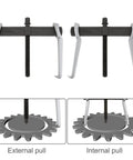 Heavy Duty 8 Inch Two Jaw Gear Puller with Reversible Claws for Internal and External Bearing and Pulley Removal shown in use