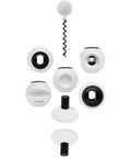 8-In-1 Multi-Function Kitchen Opener with Jar Opener, Bottle Opener, Can Opener, ergonomic non-slip handles, white attachments displayed