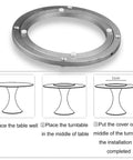 8 Inch Lazy Susan Hardware Heavy Duty Aluminum Turntable Bearing Silver Rotating Swivel Plate with Smooth Ball Bearings, installation guide