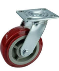 ✝️ 8" inch heavy duty caster wheel 661 lbs - pu - top plate mount built for smooth motion, steady alignment, and clean installs