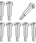 Eight Pack 8mm Shoulder Diameter 20mm Shoulder Length 304 Stainless Steel Hex Socket Shoulder Bolts M6x1 Thread Set For Injection Molding