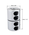 8Mm To 8Mm Shaft Coupling Aluminum Alloy 40mm Length 25mm Diameter Screw Clamp Joint for 3D Printer CNC Machine