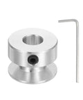 8mm Fixed Bore Aluminum Single Groove Pulley 20mm Outer Diameter For 5 To 6mm PU Belts with hex key