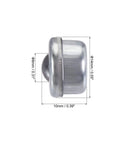 Side view of 8 Mm Ball Transfer Bearing Unit Pack Of 6 With 360 Degree Rotation Drop In Mount DIY Ready For Transmission Systems, dimensions noted.