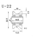 8mm Bore Bearing with 22.5mm Round Pulley U Groove Shaft Sliding Ball Bearing 8x22.5x14.5mm - VXB Ball Bearings