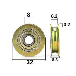 1pcs U Groove Bearing Pulley With Grooved Non-standard Concave Wheel 5mm Diameter Wire Rope Track Guide Wheel Roller 10x30x8mm I3701505986 - Foto 9