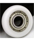 8mm Bore Bearing with 34mm White Plastic Tire 8x34x13mm - VXB Ball Bearings