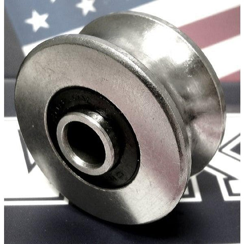 8mm Bore Bearing with 35mm 440C Stainless Steel Pulley U Groove Track Roller Bearing 8x35x17mm - VXB Ball Bearings