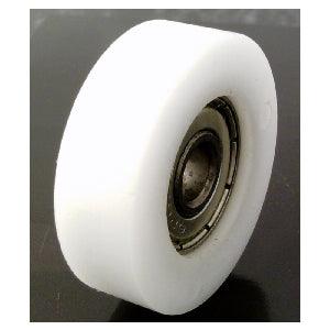 8mm Bore Bearing with 35mm White Plastic Tire 8x35x9mm - VXB Ball Bearings