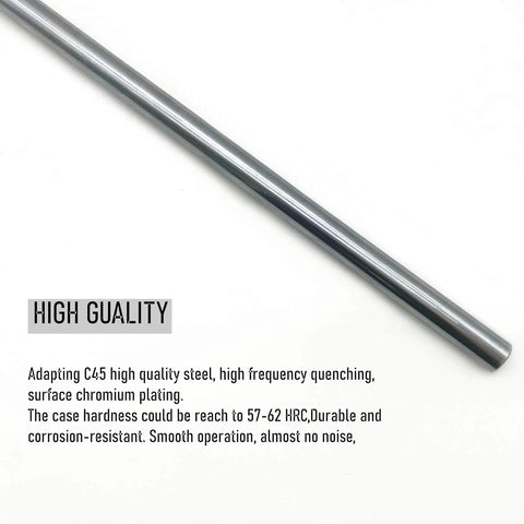 Premium 8mm x 350mm chrome plated linear motion rods set of two delivers smooth, precise axis movement, chamfered ends