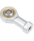 8mm rod end bearing with M8x1.25 female right hand thread, SI8T/K spherical rod end ball joint in carbon steel housing, close-up