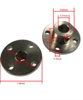 2pcs 8mm Flange Coupling with Wrench High Hardness Shaft Connector Rigid Axis Model Coupler Fitting for DIY Parts A58 Motor, side view.