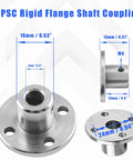 Four Pack 8mm Flange Shaft Couplings With 16mm Body And 8mm Bore 16mm Outer Diameter 13mm Total Height And 24mm Pedestal Spacing