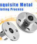 Two metal flange shaft couplings with plating process, Four Pack 8mm Flange Shaft Couplings With 16mm Body And 8mm Bore 16mm Outer Diameter