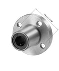 Front view of ✝️ 8mm linear ball bearings lm8uu round flange, 8mm bore, 15mm od, 24mm length (pack of 2) showing measurement.