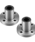 ✝️ 8mm linear ball bearings lm8uu round flange, 8mm bore, 15mm od, 24mm length (pack of 2) shown with aluminum housing