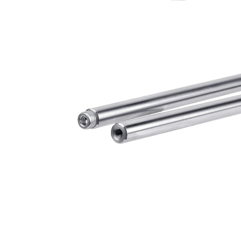 Two Pack 8mm By 350mm Linear Motion Rod Shafts With End Hollow Ends And 4mm Inner Holes Includes M4 Screws For CNC Machines