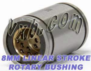 8mm Stroke Rotary Ball Bushing 8x15x24 Linear Motion Bearing front view
