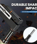 Close-up of 8mm Pneumatic Hole Puncher for Metal Sheets with durable sharp impact feature, showing steel firing pin detail.