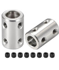 8mm to 8mm Bore Rigid Coupling Set Screw L22XD14 Stainless Steel, Shaft Coupler Connector for 3D Printers, Motor Accessories, 2pcs