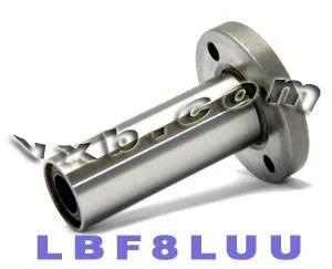 8mm Round Flanged Long Bushing Linear Motion LBF8LUU - VXB Ball Bearings