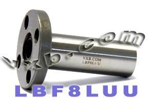 8mm Round Flanged Long Bushing Linear Motion LBF8LUU - VXB Ball Bearings