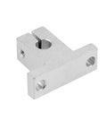8mm Shaft Support For Linear Motion Slide Rail Guide Blocks SK8 For CNC And 3D Printer, aluminum alloy, front view, two mounting holes