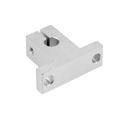 8mm Shaft Support For Linear Motion Slide Rail Guide Blocks SK8 For CNC And 3D Printer, aluminum alloy, front view, two mounting holes