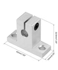 8mm Shaft Support For Linear Motion Slide Rail Guide Blocks SK8 For CNC And 3D Printer Pack Of 2, made of aluminum alloy with 5.5mm holes