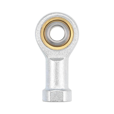 8mm rod end bearing with M8x1.25 female right hand thread, SI8T/K spherical rod end ball joint, carbon steel, front view