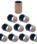 10 Pcs Sleeve Bearings Set 8mm Bore 10mm OD 15mm Length Wrapped Oilless Bronze Sintered Composite Coated Carbon Steel Plain Bearings For Engineering Machinery And Automotive Applications Low Friction Durable Long Life