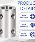 Two Pack 8mm to 8mm stainless steel shaft couplers with high precision and hardness for 3D printer motors and driven gears