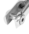 Stainless steel 8mm swivel anchor rotating connector for 6-8mm chain; marine-grade ship hardware.