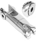 Swivel anchor rotating connector, stainless steel for 6-8mm chain; front view