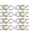 Eight Pack Miniature Thrust Ball Bearings With Washers 8mm Bore 16mm Outer Diameter 5mm Thick Chrome Steel Single Direction for machinery