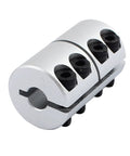 8Mm To 8Mm Shaft Coupling Aluminum Alloy 40mm Length 25mm Diameter Screw Clamp Joint For 3D Printer CNC Machine Motor Encoder And DIY Projects