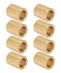 8 Pieces Self Lubricating Brass Bearing Sleeve Set With 8mm Bore 12mm Outer Diameter 15mm Length For Smooth High Speed Sliding