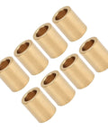 8 Pieces Self Lubricating Brass Bearing Sleeve Set with 8mm Bore, 12mm OD, 15mm Length for Smooth High Speed Sliding and Friction Reduction