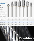 8 Piece Carbide Burr Set With 1 Quarter Inch Shank For Die Grinder And Rotary Tools Includes 6mm 10mm And 12mm Head Diameters
