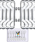 Eight Piece Set Of Double Ended Bolt Snap Hooks 3.5 Inches Heavy Duty Zinc Alloy Nickel Plated Weatherproof With Free Storage Box