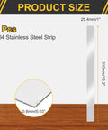Eight Pack 304 Stainless Steel Shim Stock Strips 0.8mm Thick 1x12 Inch Flat Bar Gap Filler Trim dimensions by Uxcell