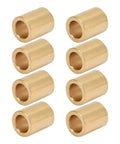 8 Pieces Self Lubricating Brass Bearing Sleeve Set With 8mm Bore 12mm Outer Diameter 15mm Length For Smooth High Speed Sliding