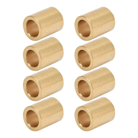8 Pieces Self Lubricating Brass Bearing Sleeve Set With 8mm Bore 12mm Outer Diameter 15mm Length For Smooth High Speed Sliding