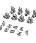 8 Pcs Shower Door Rollers Replacement Set, 23mm single wheels with top & bottom runners for smooth sliding shower doors