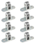 8 Pcs 3/4" Small Pulley Block, Single Bearing Silent for 1/8" Cord, Max Load 132 lb heavy duty stainless pulley wheel