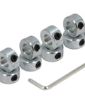 8pcs 3/8inch Bore Shaft Collars Sets-Screw Style Zinc Plated Solid Steel Lock Collars with 3/4" Outer Diameter and 3/8" Width
