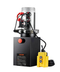 8 Quart Hydraulic Power Unit, Double Acting Dump Trailer Pump, 0.91 GPM Flow Rate, 3200 PSI Max Relief Pressure, DC 12V Hydraulic Pump